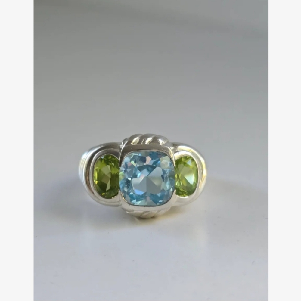 Peridot & Topaz Ring